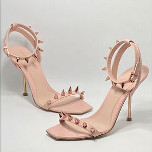 Alexander McQueen Punk Stud Leather High-Heel Sandals size 41